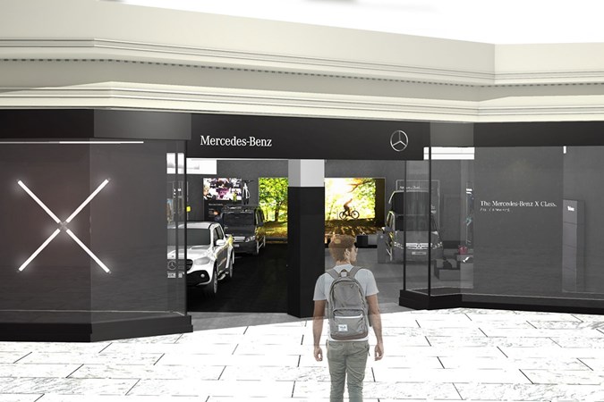 Mercedes Vans launches pop-up store - outside