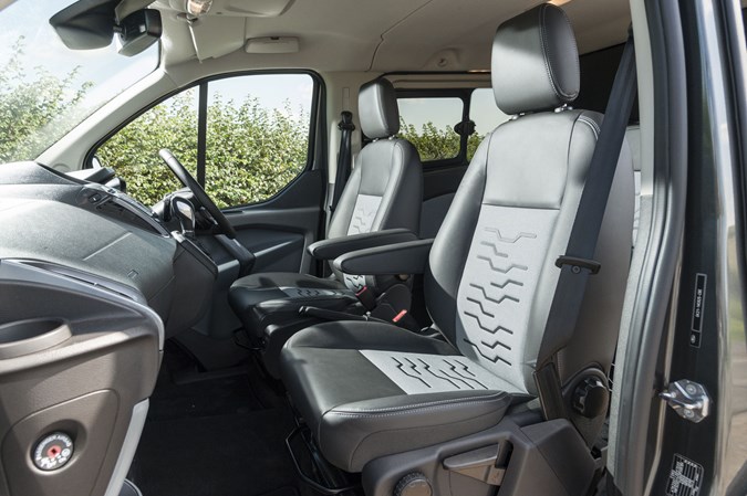 Ford Transit Custom Sport vs VW Transporter Sportline twin test review - front seats
