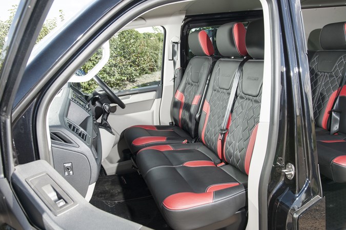 Ford Transit Custom Sport vs VW Transporter Sportline twin test review - front seats
