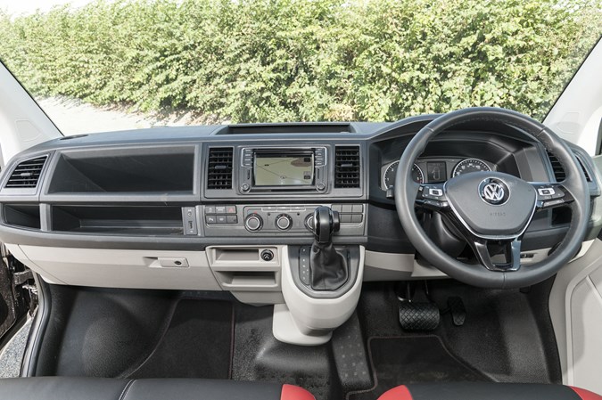 Ford Transit Custom Sport vs VW Transporter Sportline twin test review - VW dashboard