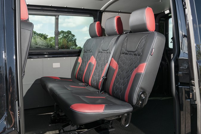 Ford Transit Custom Sport vs VW Transporter Sportline twin test review - VW rear seats
