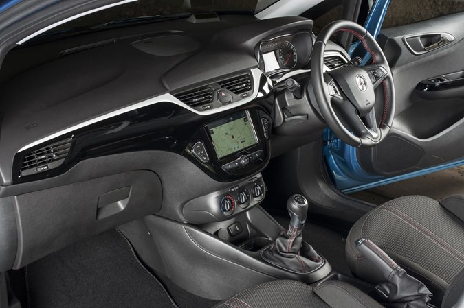 Vauxhall Corsavan Limited Edition Nav - cab interior with sat-nav