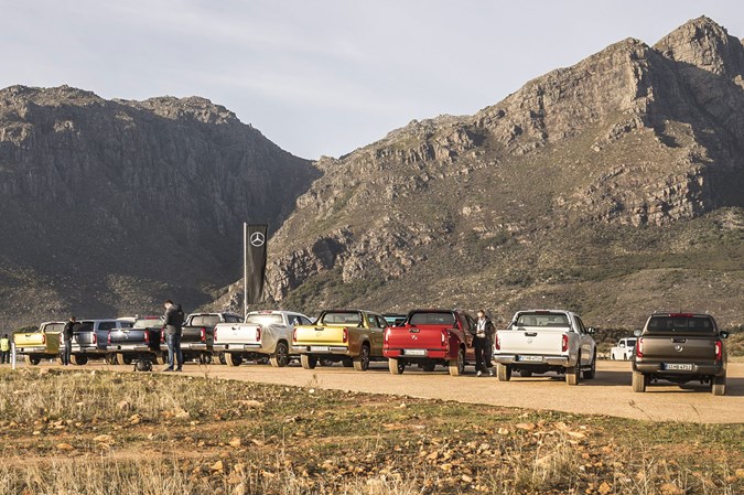 Passenger ride in the Mercedes-Benz X-Class pickup - spectacular scenery in South Africa
