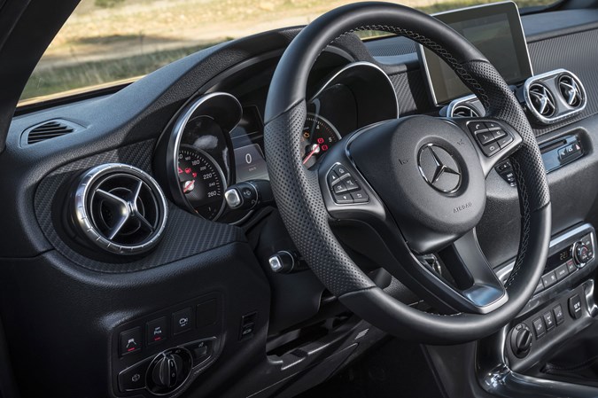 Passenger ride in the Mercedes-Benz X-Class pickup - interior