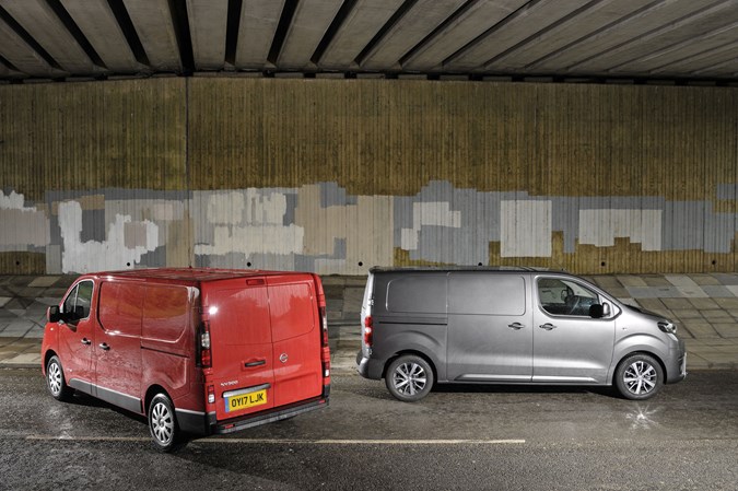 Nissan NV300 vs Toyota Proace twin-test review - rear
