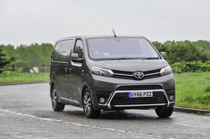 Nissan NV300 vs Toyota Proace twin-test review - Proace driving front