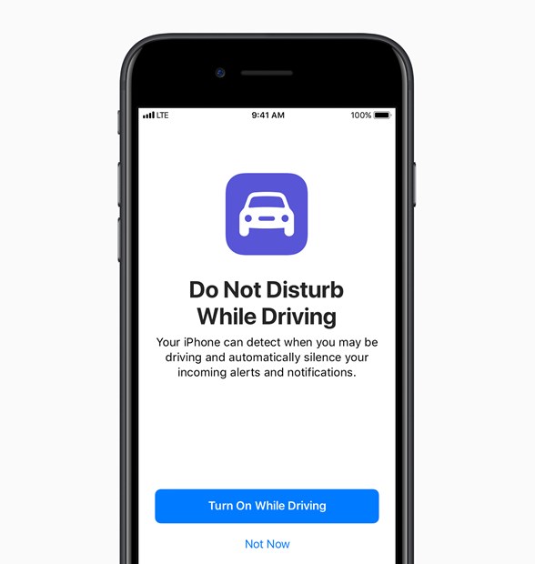 Apple's Do Not Disturb While Driving mode on iOS 11