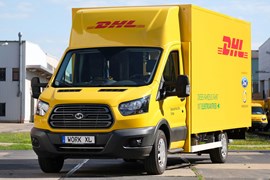 Official pictures and details of Ford Transit-based Deutsche Post electric van