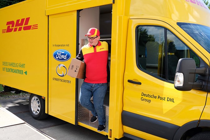 StreetScooter Work XL - Ford Transit-based electric van for Deutsche Post DHL - side door