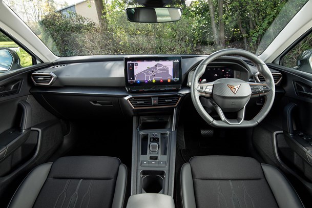 The cabin in the Cupra Leon long termer.