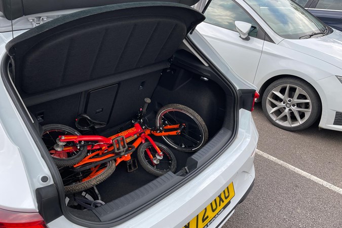 The Leon Cupra took two bikes in its boot, albeit small ones.