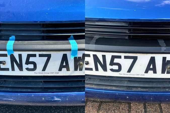 Autoglym Bumper and Trim Gel before and after