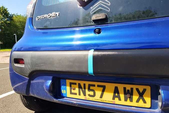 Gtechniq C4 Before and After on Citroen C1 bumper