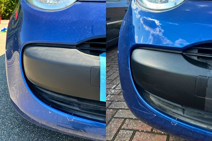 Meguiar's Ultimate Black Trim Restorer before and after