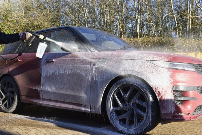 Gtechniq Auto W4 Snow Foam being applied