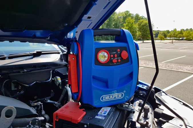 Draper Jump Starter on VW Amarok engine bay