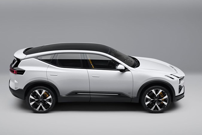 Polestar 3 preview (2022) - side view, white, electric SUV