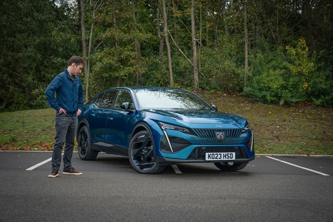 James Dennison with his Peugeot 408 Hybrid