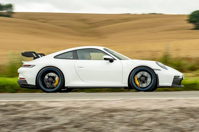 Porsche 911 GT3 review - white, side, driving
