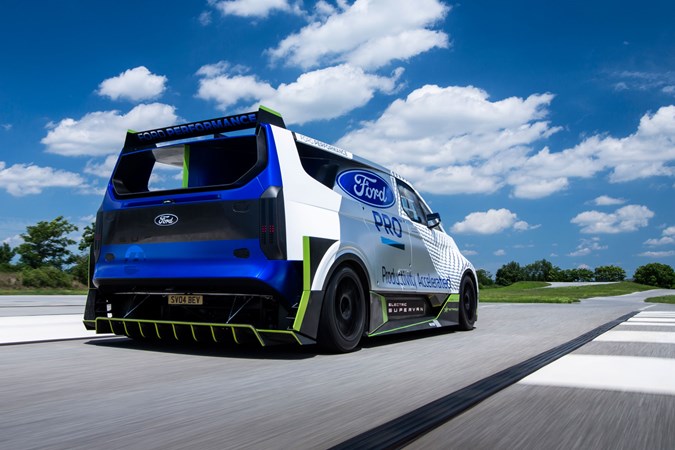 Ford Pro SuperVan rear on track
