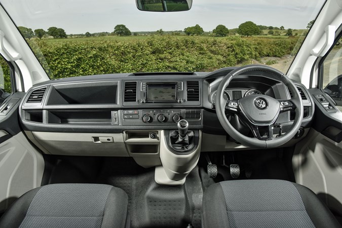 VW Transporter Edition - cab interior and dashboard with manual gearbox