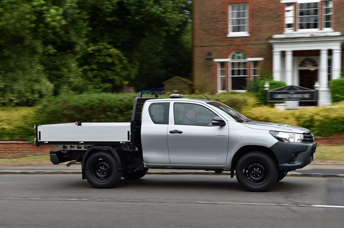 Toyota Hilux Tipper review - front view driving through town
