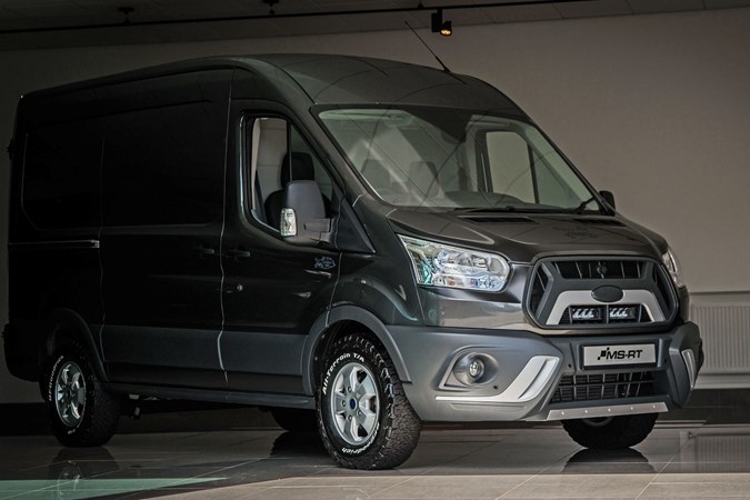 Ford Transit Guy Martin Edition review - front view, dark grey