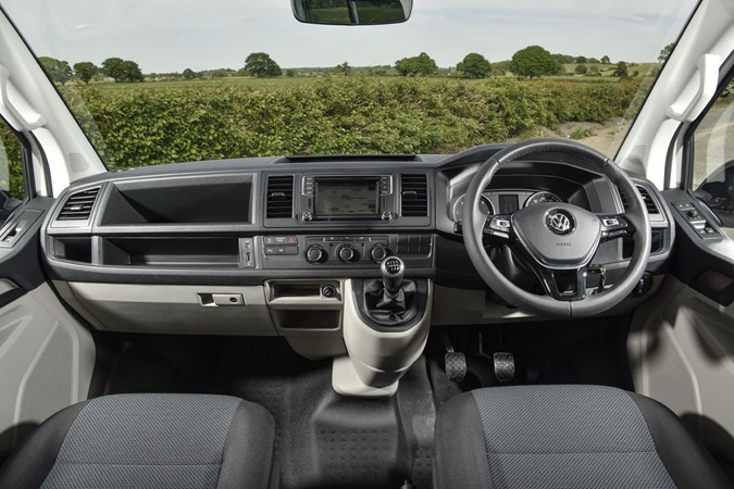 VW Transporter Edition kombi review, dashboard, cab interior, practicality