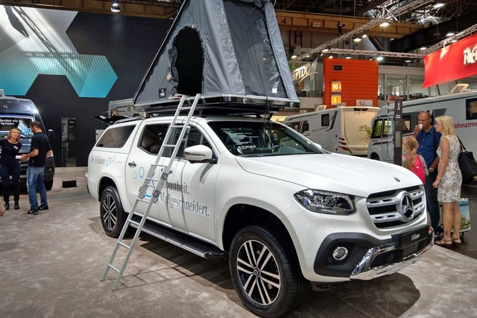 Mercedes X-Class with roof tent