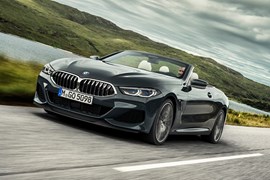 BMW 8 Series Convertible 2019 unveiled: front driving shot