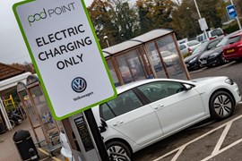 Tesco and Volkswagen Pod Point chargers