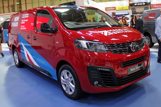 New Vauxhall Vivaro at the CV Show 2019 - front view, red