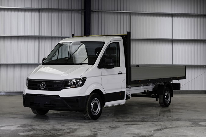 VW Crafter Engineered To Go Dropside conversion - front view