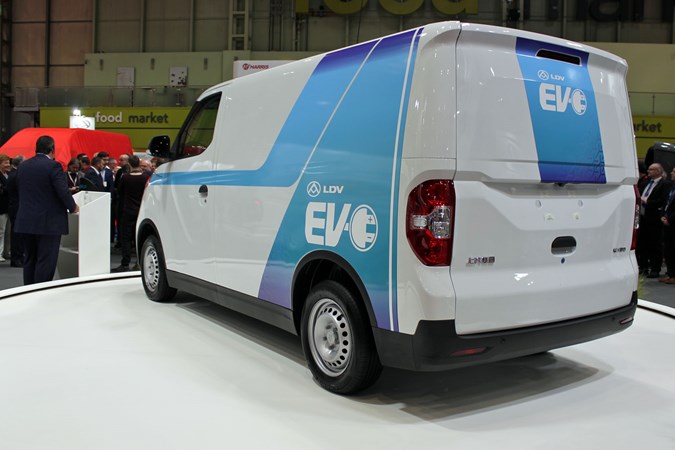 LDV EV30 electric van at the CV Show 2019 - rear view