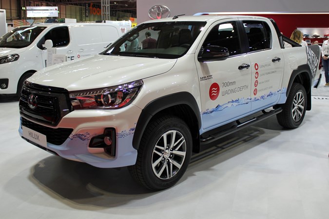 Toyota Hilux Invincible X 2019 - on display at CV Show, front view