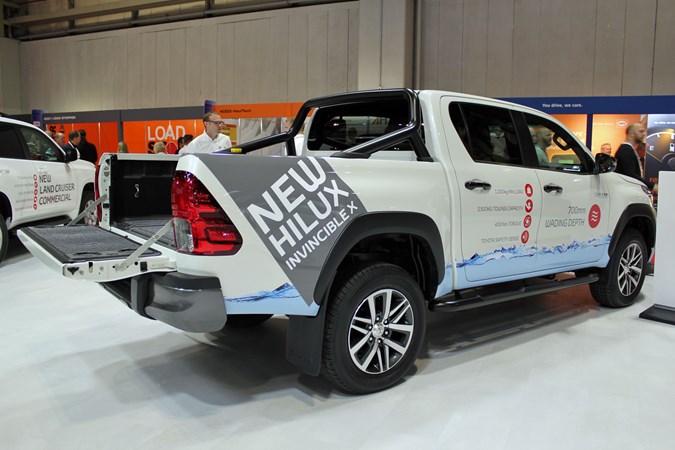 Toyota Hilux Invincible X 2019 - on display at CV Show, rear view