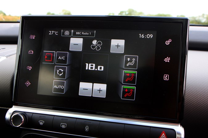 A Citroen with heater controls on the touchscreen - repairs could cost thousands if this fails