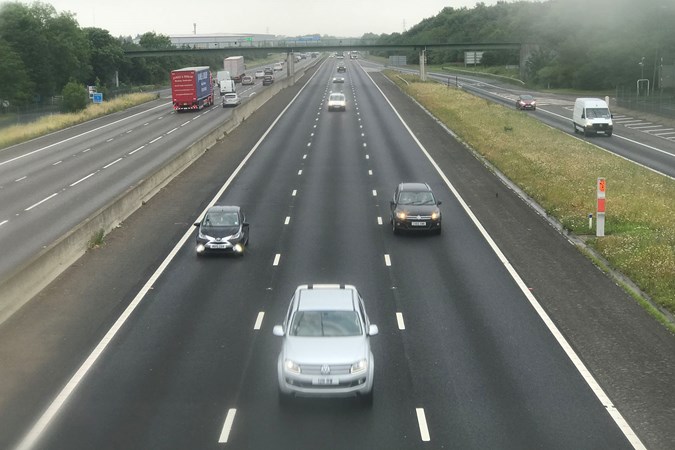 View of the A1M near Washington Services