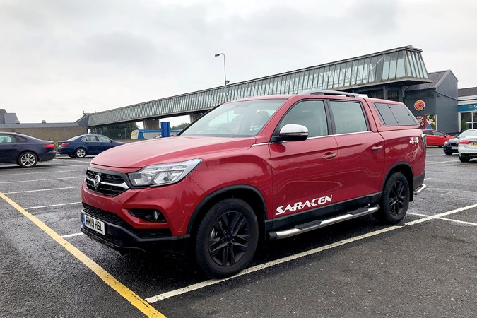 SsangYong Musso Saracen in Indian Red at Washington Services