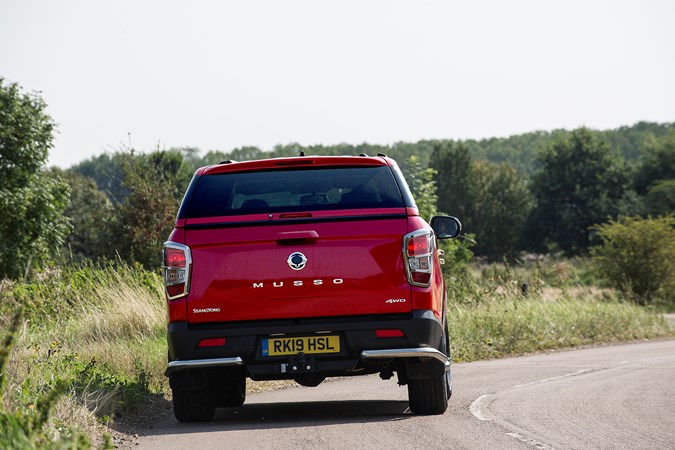 SsangYong Musso rear, driving