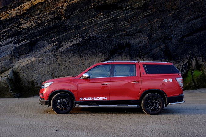 2019 Ssangyong Musso at black rock sands, beach, off-road