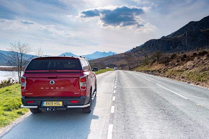 2019 SsangYong Musso driving in Wales