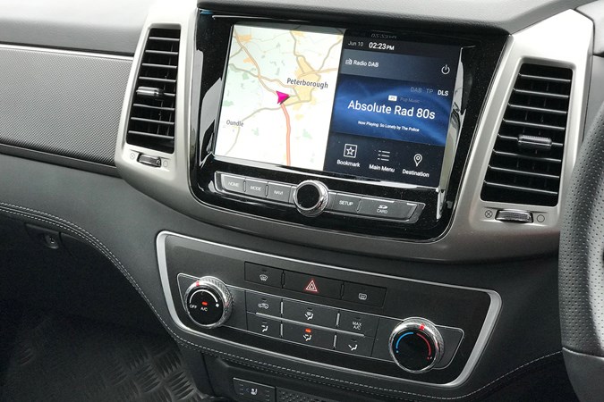 2019 SsangYong Musso Saracen 9.2-inch touchscreen navigation