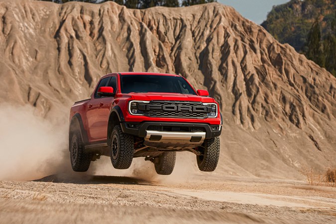 Ford Ranger Raptor jumping off road