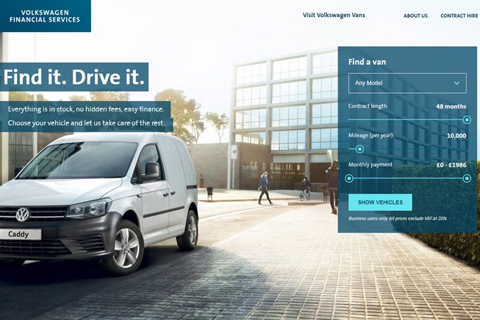 VW's new online Contract Hire Direct service