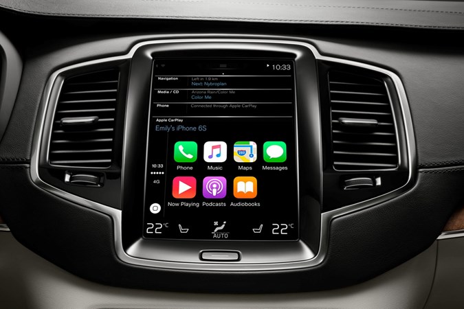 Dashboard with display and Apple CarPlay