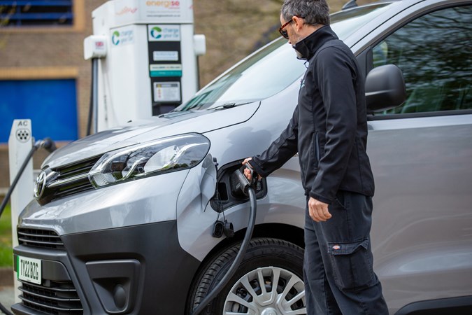 Toyota Proace charging plugged in