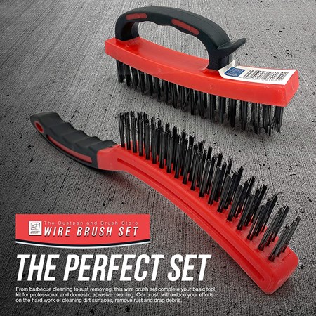 The dustpan and brush store wire brush set