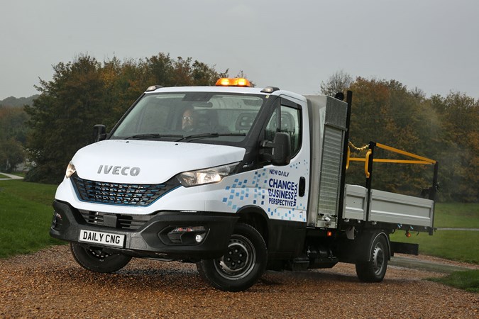 Iveco Daily Natural Power review - front view, tipper, CNG, 2019