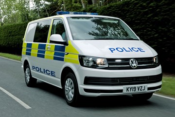 VW Transporter police van